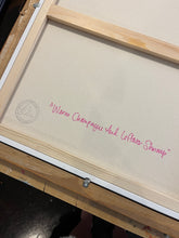 Load image into Gallery viewer, "Warm Champagne and Leftover Shrimp" 25"x31" framed

